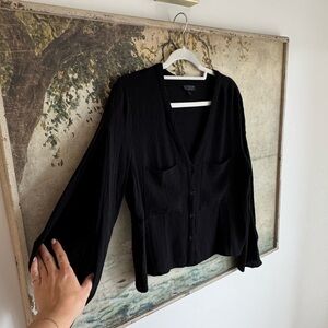 Topshop Split Sleeve Blouse
